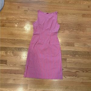 1990s Stephen Digeronimo Sleveless Dress Size 6 Pink/Purple Stripe